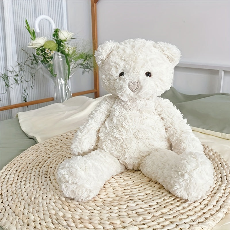 Cuddly White Teddy Bear Plush Toy - Stuffed Plush Toys