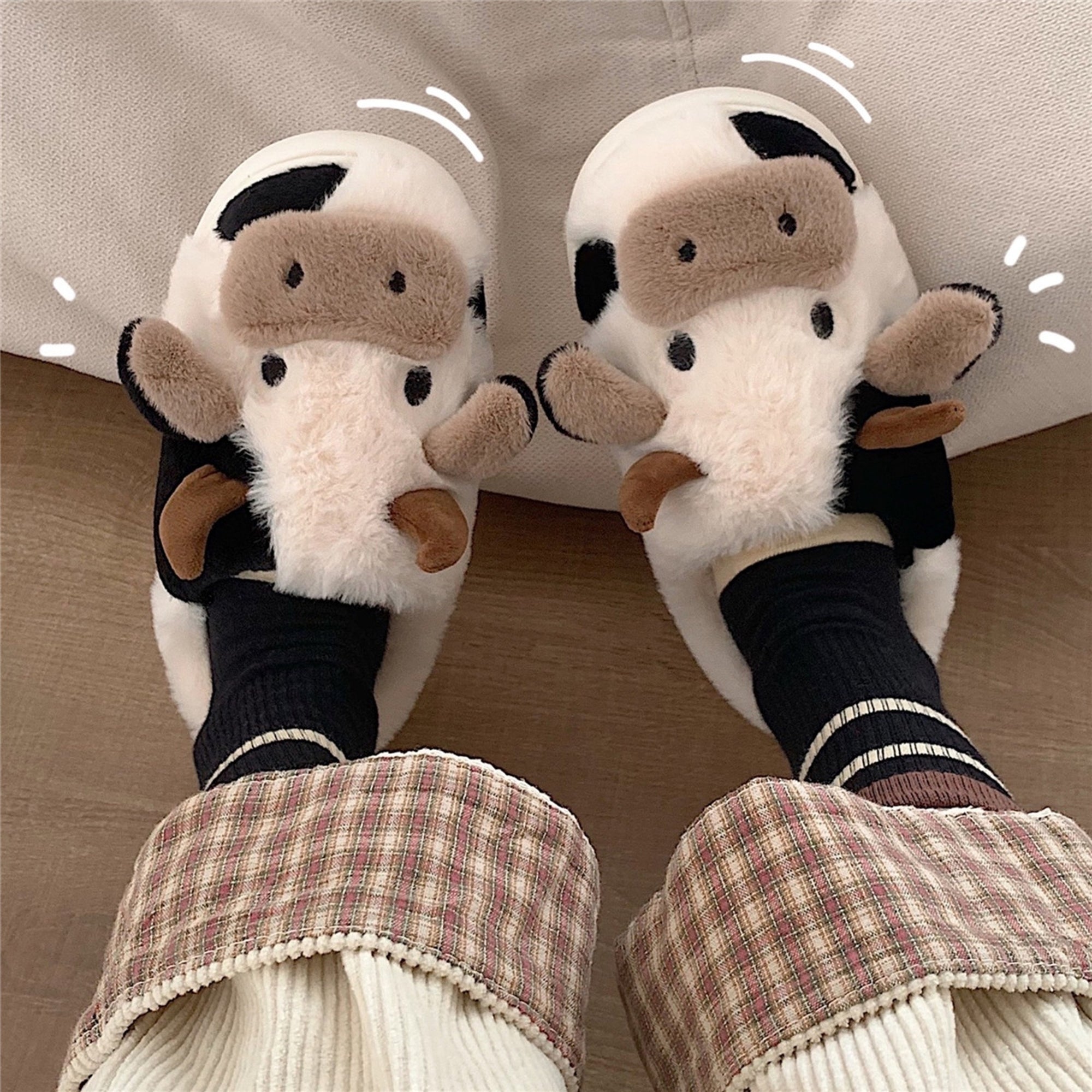 Cow Slippers - Stuffed Plush Toys