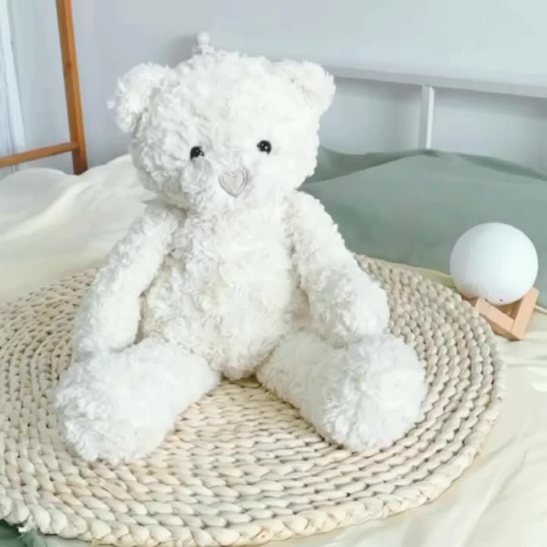 Cuddly White Teddy Bear Plush Toy - Stuffed Plush Toys