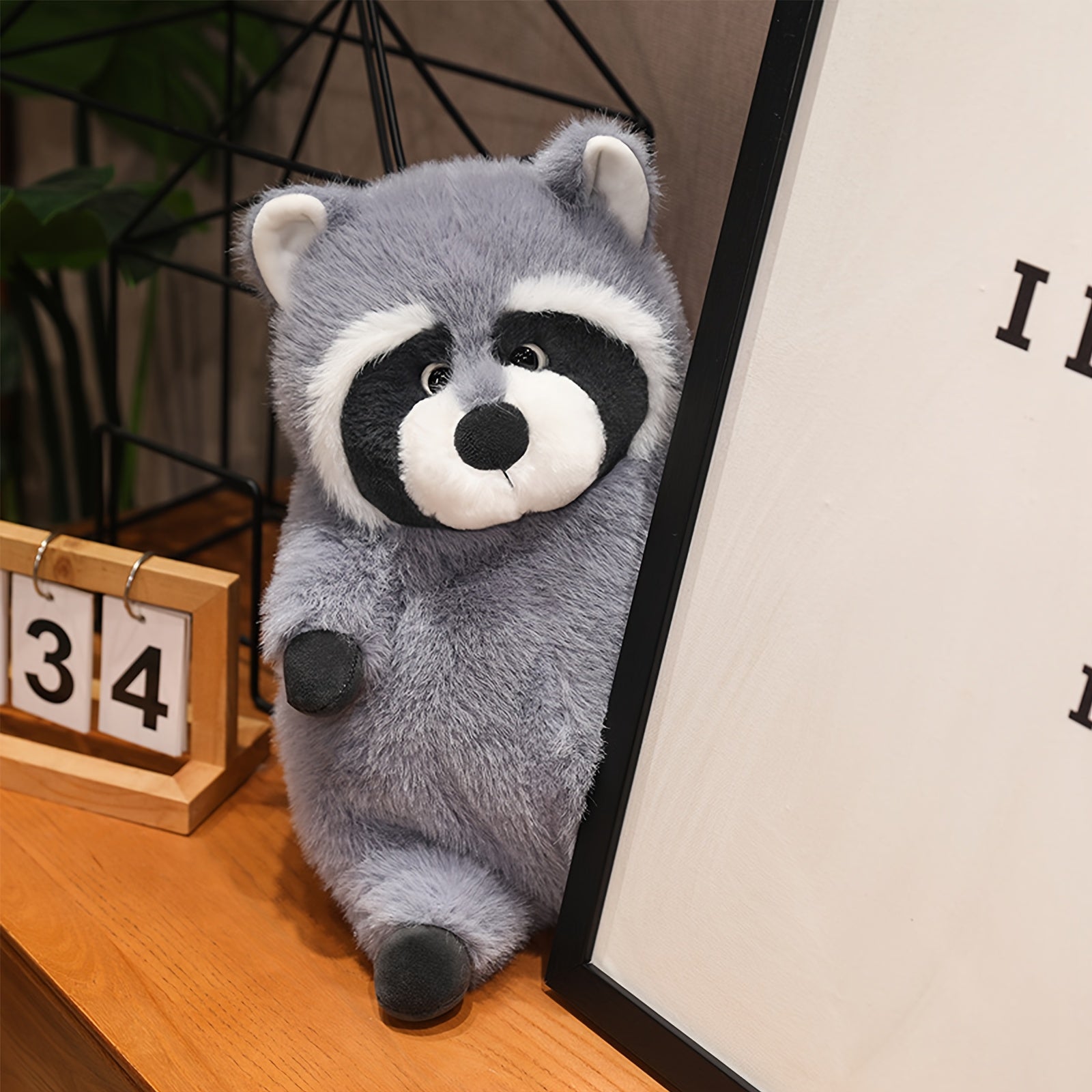 Adorable Gray Raccoon Plush Toy - Stuffed Plush Toys