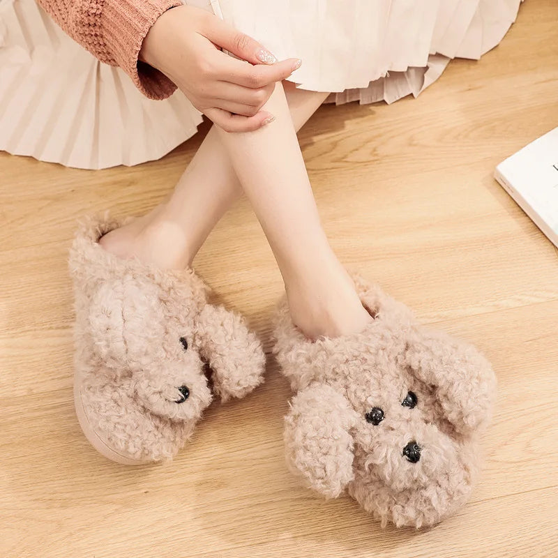 Poodle Dog Slippers - Stuffed Plush Toys