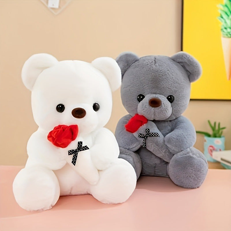 Teddy Bear With Rose - Stuffed Plush Toys