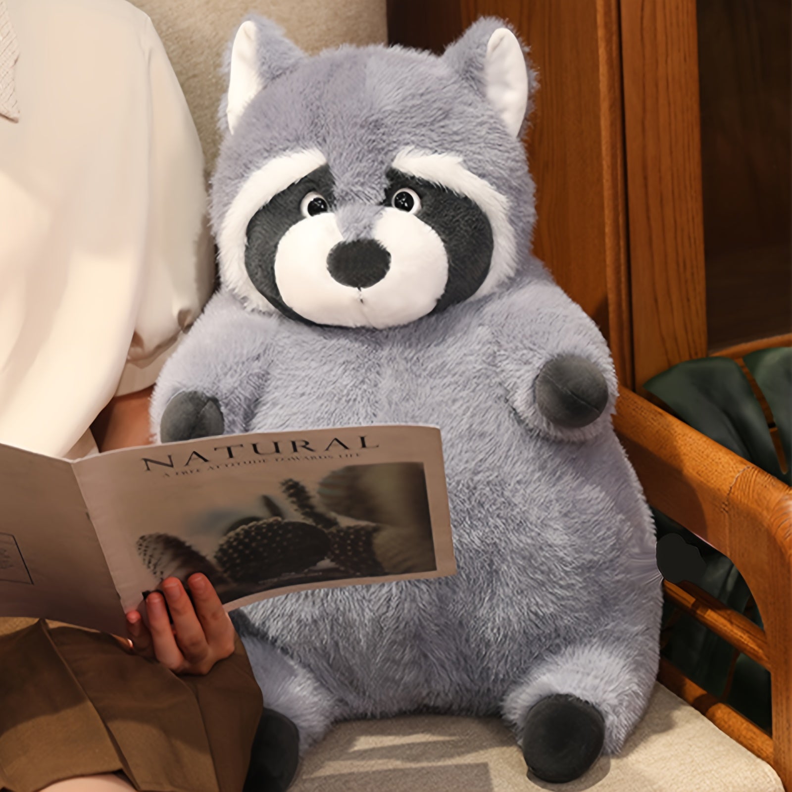 Adorable Gray Raccoon Plush Toy - Stuffed Plush Toys